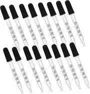HEALLILY 1ml Precision Graduated Dropper Bottle Set 40pcs Glass Droppers for Essential Oils Medicine Plant Nutrients Portable Travel Size