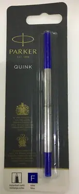 Parker Rollerball Pen Refill Fine Nib, Blue X 1 *new*