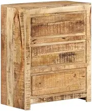 vidaXL Solid Wood Mango Drawer Cabinet Indoor Living Room Bedroom Office Chest Sideboard Home Organiser Storage Wooden Decor Furniture