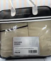 MARIO CAPASA✨Feathers Covers for F6✨Corner Facing Right 70"✨ Linen White✨F6LW