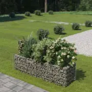 Gabion Planter Raised Garden Bed Patio Landscape Flower Plant Wall Border Decor