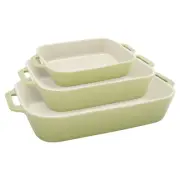 Staub Ceramic 3-pc Rectangular Baking Dish Set - Macaron