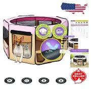 Durable 36" Pop-Up Puppy Playpen - Lightweight Foldable Pet Pen with Carry Case