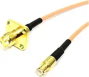 ROBAUN RP SMA Female Jack Panel Mount Inner Pin to MCX Male Right Angle Straight Pigtail Cable Adapter RG316 10cm/30cm/50cm(MCX Straight,30CM)