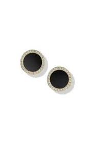 David Yurman Petite DY Elements® Stud Earrings in 18K Gold with Black Onyx & Pavé Diamonds in 18K Yellow Gold at Nordstrom One Size