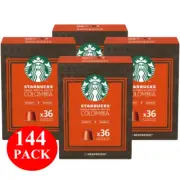 Starbucks By Nespresso Single Origin Colombia Coffee Pods Capsules 144 Pack