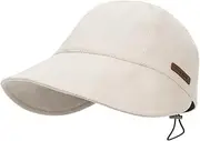 [UTOWO] Cotton Wide-Brim Baseball-Cap Sun-Protection for Women Adjustable Outdoor Running Sport Cap,Stylish Wear,Peaked Cap