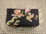 Ted Baker Cosmetic Bag Matte Floral Dark Blue Makeup Pouch