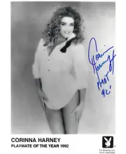 CORINNA HARNEY 1992 PLAYBOY PLAYMATE OF THE YEAR SEXY SIGNED PROMO PHOTO (E)