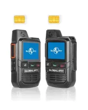 2-Pack Global Walkie Talkies with Sim Cards - Handheld PoC Two Way Radios Unl...