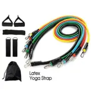 11pcsYoga Strap Latex Resistance Bands Exercise Home Gym Tube Fitness Elastic