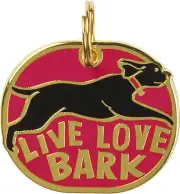 Collar Charm - Live Love Bark | Primitives by Kathy