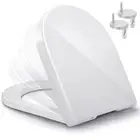 Kovizen Soft Close Toilet Seat U Shaped Toilet Seat Adjustable Stainless Hinge