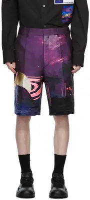 Pattern printed shorts IT52 Black