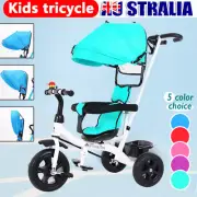 4 In 1 Tricycle Bike Trike Baby Prams Kids Stroller Toddler Ride-On Toy Gift