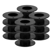 12 Pcs Black Plastic Spool Wire Winder Compact Bobbins Thread Holder Professiona