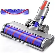 Vacuum Cleaners Motorhead,Soft Roller Brush Motorhead Turbo Roller Brush Head Replacement for Dyson V7 V8 V10 V11 V15 V8slim with LED Lights,V Shape Turbo Bristle,Rotatable Motorized Floor Brush