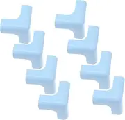 HOMSFOU 8pcs Silicone Protective Corner Protectors Door Countertop Screen Outlets Table Corner Guards Gate Protection Table Corner -Collision Guard Hard Floor Edge Sill Silica Gel Blue
