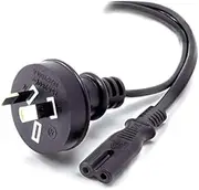 Alogic Australian 2 Pin Mains Plug to IEC C7 Power Cable, 0.5 Meter