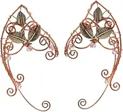 [ROMISBABA] 2 Pcs Women Girls Elf Ear Clip Earrings Fashion Flat Back Tragus Piercing Jewelry