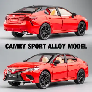 🔊 模型車 1:24 Toyota 豐田 Camry 凱美瑞 仿真汽車模型 合金車模 聲光回力開門 收藏擺件 彩盒包裝