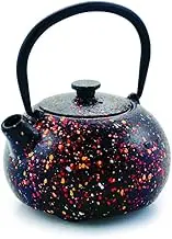 IBILI Cast Iron Graffiti Teapot, 0.35 litres, Enamel Interior, Induction Safe