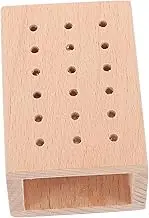 FOMIYES Wooden Bit Organizer for Nail Salon Compact Drill Bit Storage Block Tool Holder for Tidy Workspaces Neat Accessible