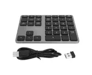 Wireless Numeric Keypad 35 Keys Slim Bluetooth Dual Connection Portable for Home Office Travel Grey