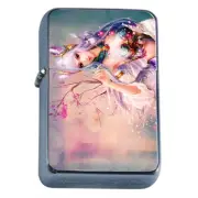 Windproof Refillable Flip Top Oil Lighter Fairy D15 Fairies Nymph Elf Magic