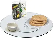 [UNIWIDE] Tempered Glass Lazy Susan Turntable Tray, 50 cm Size