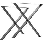 X Shaped Table Bench Desk Legs Retro Industrial Design Fully Welded