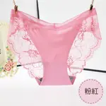 【ANLOVE】冰絲柔花低腰內褲(戀愛粉 女F)冰絲款 : 無痕內褲 零著感內褲 親膚內褲 輕薄透氣 高彈性 低腰內褲