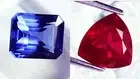 Certified Natural Tanzanite & Ruby 8 to 10 Ct Loose Gemstone Mixed Pair RM52