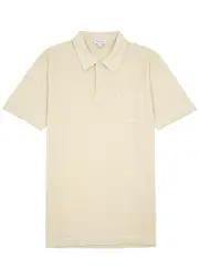 Sunspel Riviera Cotton-mesh Polo Shirt - Ecru - XL XL
