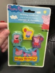 Peppa Pig 4 Piece Birthday Candle Set Party Supply Cake Toppers New!!!