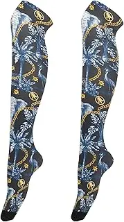 [Caihoyu] Women Soft Thigh High Socks Casual Long Thigh High Socks Thighs High Socks for Parties Golden Chain Coconut Animal, Golden Chain Coconut Animal