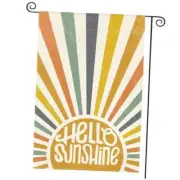 Hello Sunshine Classic Garden Flag 12x18 Inch Double Garden Size-12 x 18"