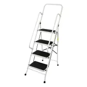 Foldable Non Slip 4 Step Steel Ladder