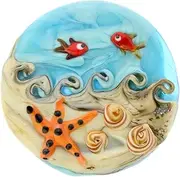 [Glass Of Venice] Murano Glass Ocean Life Round Pendant