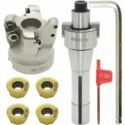EMRW 6R50-22 4Flute 50mm CNC Face Milling Cutter+R8-FMB22 7/16-20+10Pcs RPMT1204