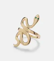 [Ileana Makri] Ileana Makri 18kt gold ring with emeralds N metallic