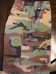NEW RALPH LAUREN POLO CAMO /CAMOFLAGUE CARGO/ FATIGUE SHORTS POCKETS 44 B/44 BIG