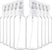 Youngever 10 Pack Plastic Spray Bottles 100ML, Refillable Plastic Spray Bottles with Lids, Clear Empty Fine Mist Plastic Mini Travel Bottles