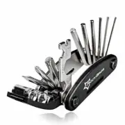 ROCKBROS Bike Repair Tool Bike Pocket Multi Function 16 in 1 Folding Tool Black