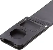 Leather Case Wallet Protective Shell Full Body Cover with Movable Belt Clip Black Shockproof for iPod Classic 30Gb, 60Gb, 80Gb, 120Gb 6Th