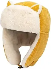 VVABRA Warm Hat Women Warm Earmuffs Thicken Ear-flapped Hat Winter Cashmere Plush Cotton Hat Ears Cap Winter Hat