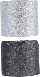 Parliky 2 Rolls Glitter Scalloped Blackboard Borders Decorative Trim for Bulletin Boards Elegant Sparkling Edges for Classroom Office Holiday Decor