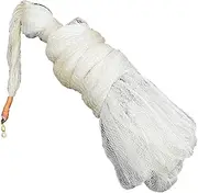 Old-Fashioned Handmade Fishing Net, Traditional Hand Cast Net, Easy to Cast, Thickened Nylon Line and Heavy Steel Sinker, Ideal Fishing Net for Catching Fish