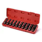 EMENTOL 10PCS 3/8 Drive Deep Universal Impact Socket Set 6 Point Metric CRMO Swi