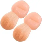 MUCKLILY 2pcs Nail Dust Cleaning Brush for Loose Powder Blush Makeup Travel Makeup Brush Set